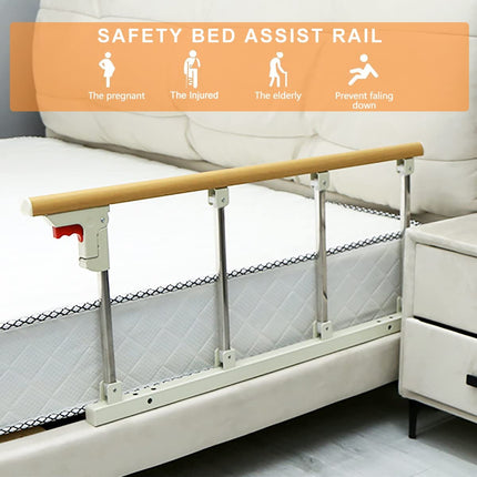 Gdmokle Bed Rail for Elderly, Foldable Bed Railing, Sturdy Metal Guard Assist Handle for Adults, Home Care, Hospital, 95x40cm
