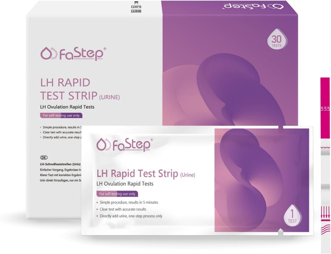 Fastep 30 pieces ovulation test kit LH test strips ovulation test fertility test for women