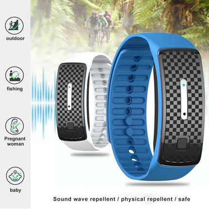 Ultrasonic Mosquito Repellent Bracelet, Waterproof Anti-Mosquito Band, Ultrasonic Mosquito Repellent Bracelets Anti-Mosquito Band for Children Adults Reusable, Blue