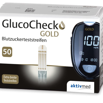 GlucoCheck GOLD blood glucose test strips (50 strips), for monitoring blood glucose levels…