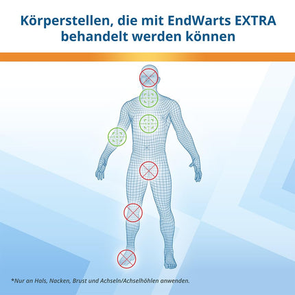 EndWarts EXTRA: Treating pedunculated warts, freezing solution for treating pedunculated warts on the neck, chest &amp; armpits, 9 disposable tips &amp; 9 plasters, patches, spray