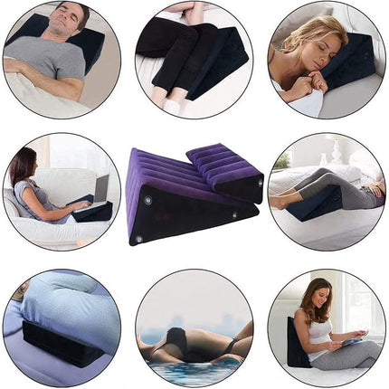 Sex Pillow Set, 2 Pack Sex Aid Ramp Inflatable Magic Sofa Combination Triangle Pillow Supportive Wedge Posture Versatile Cushion Toys Body Support Pillow for Couples