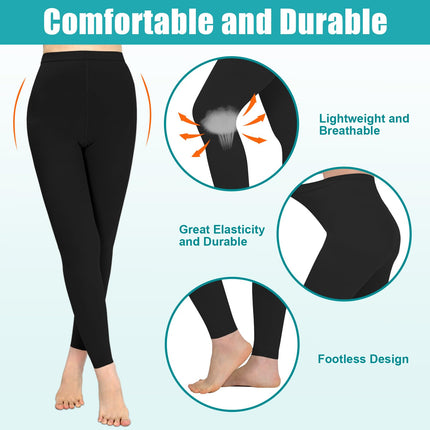 Evolyline Medical Compression Stockings for Women &amp; Men Long 20-30 mmHg, Class II Graduated Compression Tights Support Stockings, Toeless Compression Pants for Varicose Veins Edema
