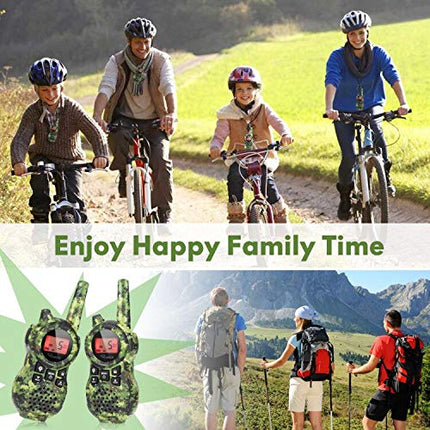 Ryaco 2X Walkie Talkies Set Children's Radios 1-3KM Range 8 Channels with Backlit LCD Flashlight Walkie Talkie Children's Toys for Outdoor Adventures, Camping, Hiking