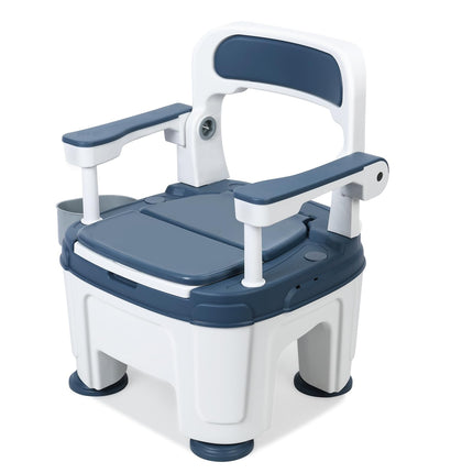 cadciehe bedside commode, portable toilet, toilet chair with handles, height adjustable, mobile portable toilet, adult potty chair, load 400 kg, for seniors, disabilities, elderly