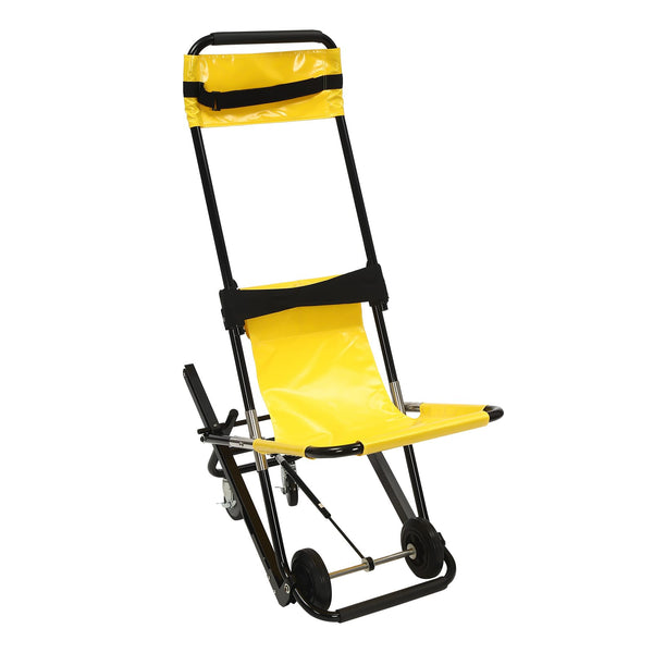 Manual lift stair chair, withstands 159 kg, portable folding stair chair with wheel, used for transporting injured, unconscious and immobile patients