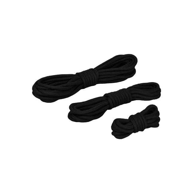 EIS Bondage Rope Set 3-Piece | BDSM Bondage Ropes for Couples | 3.5m &amp; 10m Lengths | Robust &amp; soft bondage ropes for sensual bondage games and erotic adventures | Black