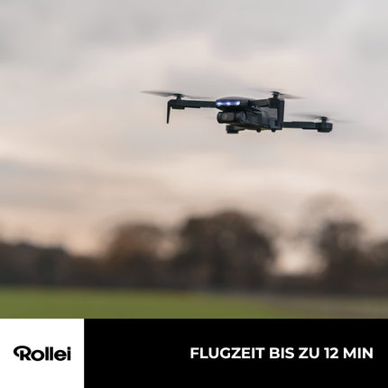 Rollei Fly 80 Combo drone, WiFi live image transmission, 6-axis gyroscope, full HD camera, long flight time, app control and remote control included