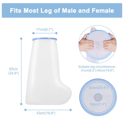 Apasiri plaster shower protector leg adult, plaster protector lower leg waterproof for plaster casts, bandages, leg protection showers keep your leg dry