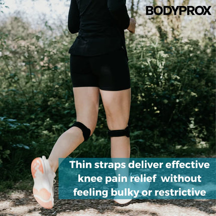 Bodyprox Patella Knee Support, 2 Pack, for Pain Relief During Hiking, Soccer, Basketball, Running, Jumper's Knee, Tennis, Tendonitis, Volleyball, and Squats