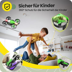 Holy Stone HS210F Mini Drone for Kids, 2 in 1 RC Quadcopter with Landing Mode and Flight Mode, One Key Start, Altitude Hold, 3D Flips, Headless Mode, Toy Gifts for Boys, C0 (Green)