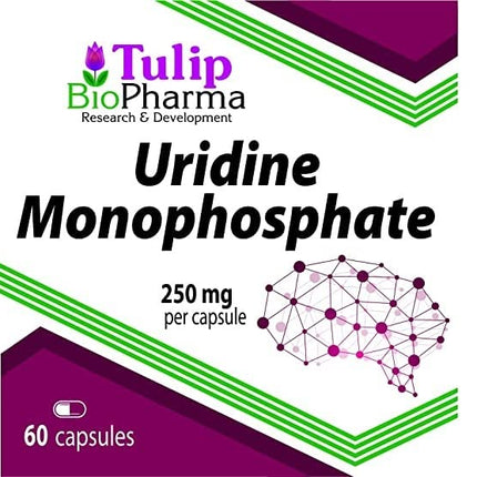 Uridine Monophosphate 250mg 60 Capsules, Laboratory Tested, Nootropic