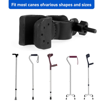 4 pieces cane holder, walking stick holder, wheelchair accessories, walking stick folder for mobility scooters, crutch holder, drive rollator, walker