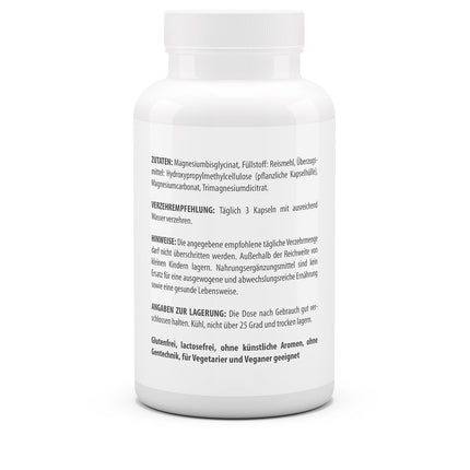 vitaworld Magnesium Bisglycinate Plus, 333 mg pure magnesium per daily intake, Vegan, 120 Capsules