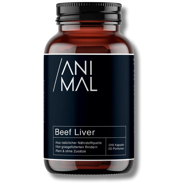 Animal Based Beef Liver [240 Capsules] - Natural Iron, Vitamin A, B12, Copper - Grass Fed Beef Liver - Pasture-fed quality from New Zealand - Optimal nutrient absorption - Halal certified raw materials