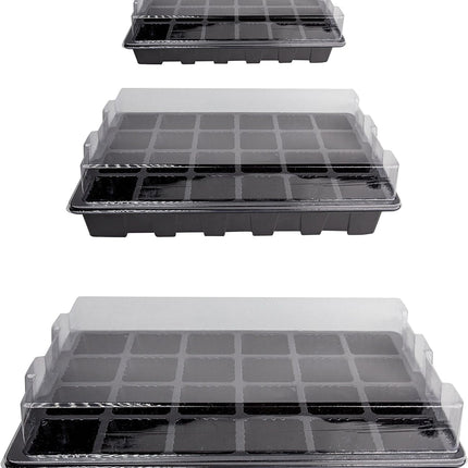24 seed trays with humidity dome and cell insert, 10 pieces, 240 cells, mini seed starter, for growing healthy plants, durable
