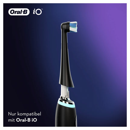 Oral-B iO Ultimate Cleaning Brush Heads for Electric Toothbrush, 4 Pieces, Ultimate Tooth Cleaning with iO Technology, Toothbrush Head for Oral-B Toothbrushes, Black, Pack of 4