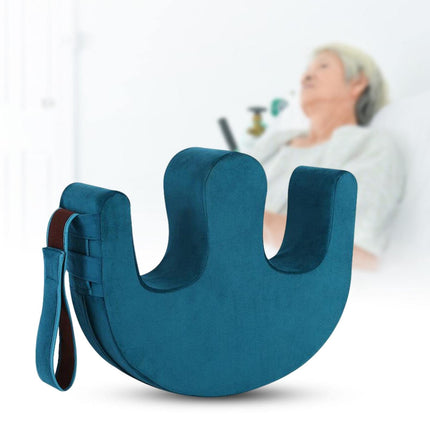 Perfeclan Soft Bed Turning Aid U-Bed Turning Device for Side-lying Elderly Nursing Tool Bed Pad with Strap, Blue