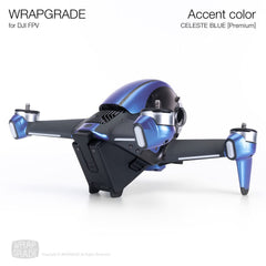 WRAPGRADE Skin Compatible with DJI FPV | Accent Color (Celeste Blue)