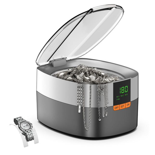 Ultrasonic cleaning device Ultrasonic cleaner Ultrasonic device KECOOLKE 750ml Sonic Cleaner with digital timer for glasses, rings, coins, finger rings, money