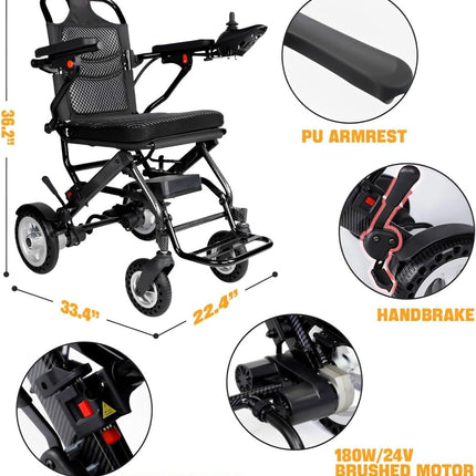 Lightweight Electric Wheelchair Foldable Electric Wheelchair Electric Wheelchair all terrain Electric Wheelchairs for Home