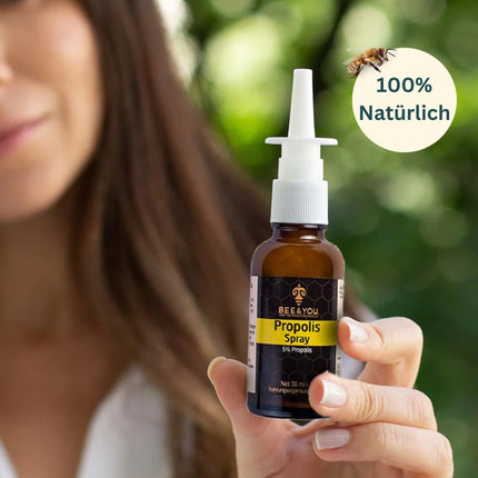 BEE&amp;YOU Propolis Spray, Nasal Spray 30 ml Propolis Extract, Spray for the Nose, for Children and Adults, Clears the Nose, No Additives, Natural, No Alcohol &amp; No Habituation Effect, 33 Awards