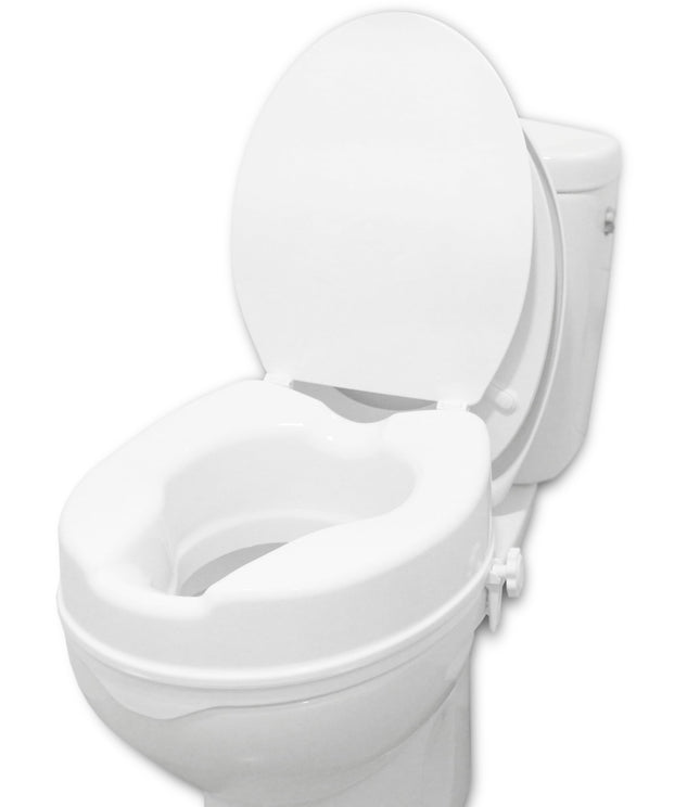 PEPE Mobility - Raised Toilet Seat with Lid 10cm, White