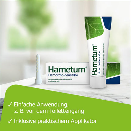 Hametum Hemorrhoid Set | 25g ointment | 10 suppositories and moist care wipes | herbal medicine with witch hazel | anti-inflammatory | relieves itching and burning | well-tolerated