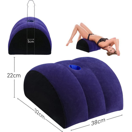 Aprobdsm Sex Pillow Lumbar Pillow Sex Toys with Hole for Couples Sex Women G Spot Position Pillow Multifunctional Inflatable Pillow Sex Travel Pillow Bedroom Sex Furniture for Couples Women