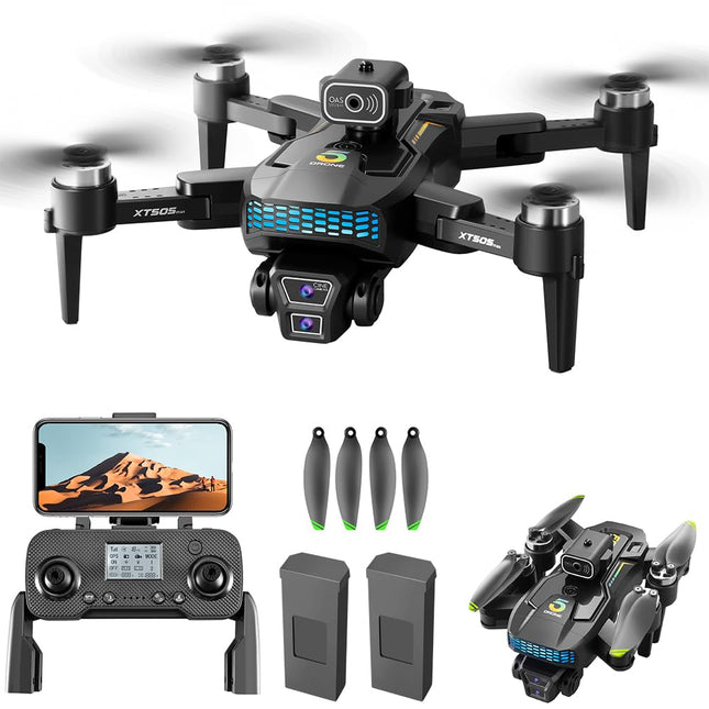 OBEST GPS Drone with 4k Camera, Suitable for Beginners FPV RC Brushless Motor Quadcopter, Weight Less than 249g, Low Battery Return, 360° Obstacle Avoidance, 2 Batteries