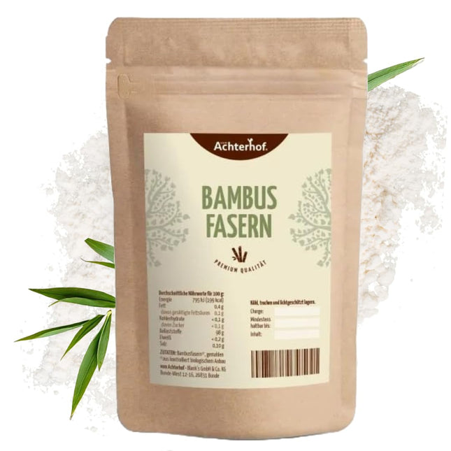 Low-carb bamboo fiber | 1 kg | Controlled quality | Low-carb flour | Bamboo fiber flour | Fiber flour | Directly from the Achterhof