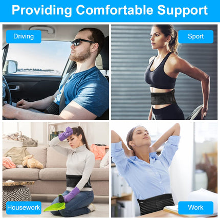 ACWOO Back Brace, Self-Heating Waist Belt, Breathable Back Support Belt, Heat Belt, Back Brace for Men and Women, Anti-Sweat Kidney Belt Back Support, Abdominal Belt (L)