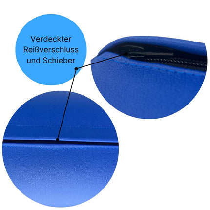 ATC Handels GmbH Lymphatic drainage wedge with artificial leather cover and ether foam filling Two leg recesses - for massage (red, two leg recesses)