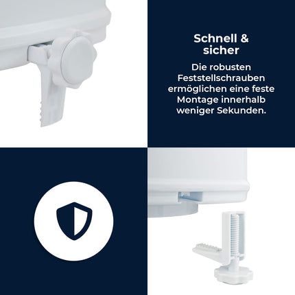 flexilife raised toilet seat with lid for seniors - optionally 10cm or 15cm - toilet seat raiser, toilet seat attachment, toilet raiser (10 cm)