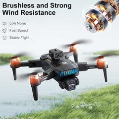 OBEST GPS Drone with 4K Camera, WiFi RC Quadcopter with Brushless Motor, Less than 249 grams, Durable, 360° Obstacle Avoidance, 2 Batteries, Suitable for Beginners