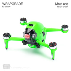 WRAPGRADE Skin Compatible with DJI FPV (NEON Green)