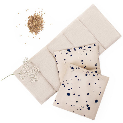Blumtal large grain pillow for microwave - alternative microwave heating pad filled with 100% natural wheat - grain pillow for neck and shoulders - alternative to the large cherry stone pillow - pain-relieving