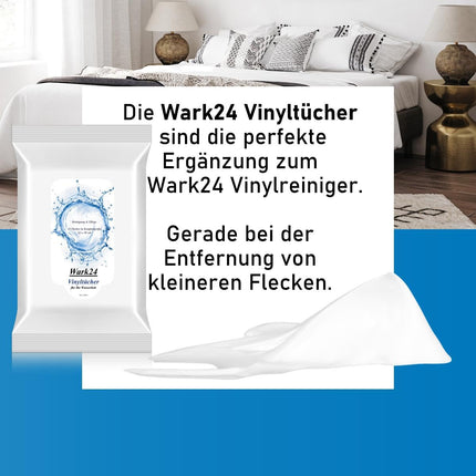 Wark24 Vinyl Cloths for Your Waterbed 15 pcs. - Cleaning &amp; Care - Comfort Size 22 x 30 cm - for Water Mattresses/Waterbeds (1 Pack)