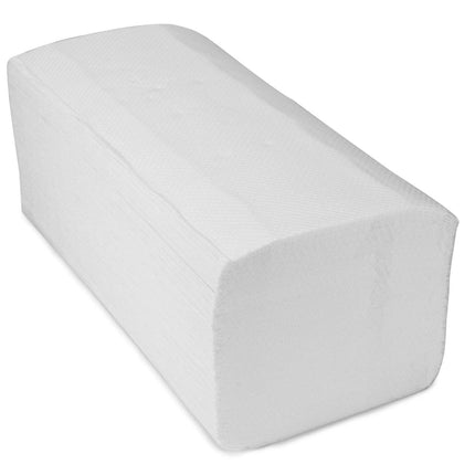 4000 sheets of 2-ply soft paper towels with zigzag fold | 20 x 200 pieces | Absorbent disposable towels in white 25 x 23 cm | Ideal for restaurants, hospitals, medical practices, and much more.