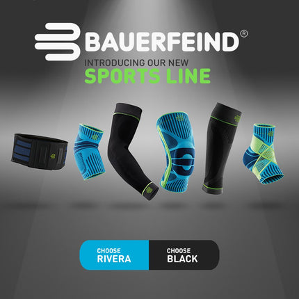 BAUERFEIND Ankle Support Unisex, 1 Ankle Support for Sports Such as Football, Fitness, or Running, Prevents Sprains, Blue, M