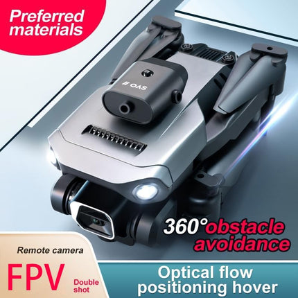 Foldable Quadcopter Drone, K6 FPV RC Quadcopter with 1080P 4K HD Dual Camera, 15 Minutes Flight Time, Intelligent Hovering and Obstacle Avoidance, 50x Zoom Wi-Fi Drone