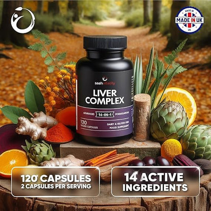 High-potency liver care and detox capsules | Milk thistle, artichoke, dandelion, and choline | Essential natural ingredients for healthy liver function | 120 vegan capsules