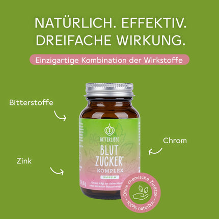 BitterLiebe Blood Sugar* Complex for the natural regulation of blood sugar levels (1)