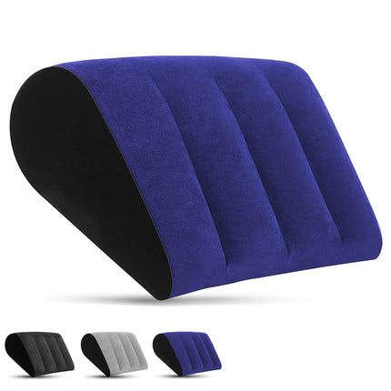 LuxoCare Inflatable Pillow Portable Wedge Pillow - Body Positioner, Lightweight Wedge Pillow for Sleeping, Leg Elevator, Use in Bed, Outdoor Foldable Side Sleeper Pillow