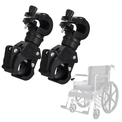 Worown 2 Pack Multipurpose Crutch Holder, Walking Stick Holder, Wheelchair Stick Holder for Wheelchairs Fixed Flashlights, Umbrellas, Universal Crutch Holder