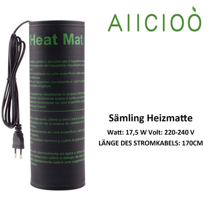 AIICIOO Heating Mat with Thermostat Seedling Heating Mats Heat Mat Plants Indoor Greenhouse for Seed Germination Plants Terrarium Warming Cultivation Heating Mat 10x20 inch 18W