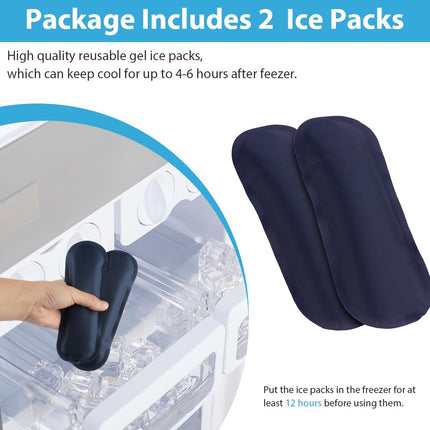 ACWOO Insulin Cooler Bag with 2 Ice Packs, TSA Approved Diabetic Bag for Pen, Diabetic Accessories, Epipen, Syringes, Travel Diabetic Bag, Black