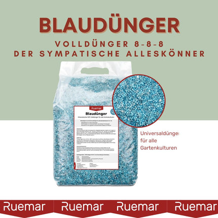 Ruemar Blue Fertilizer NPK Fertilizer for Plants 10 kg Universal Long-Term Fertilizer Fruit and Vegetables Flowers 8 8 8 Organic Plant Fertilizer Houseplants