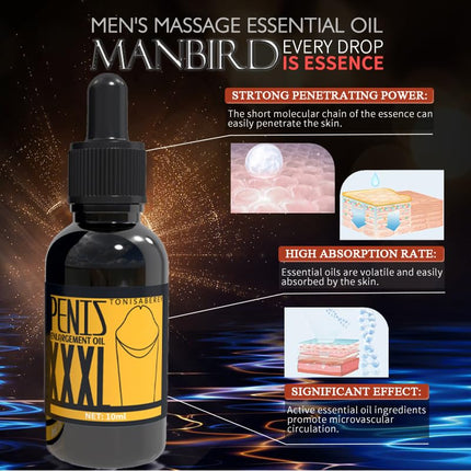 Penis Enlargement Oil, Penis Thickening Growth Increase Big Cock Enlargement For Men, Plus Size Pe-nis Faster Enlargement for Man Potency Growth Oil 10ML (1PC)