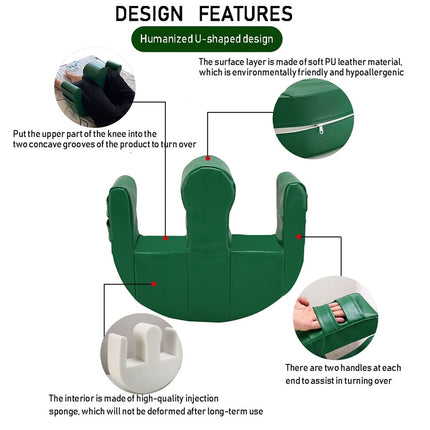 Aocet Turning Aid for Elderly Patients Bedridden, Nursing Turning Device, Anti-Decubitus Cushion, PU Leather, Nursing Aids for Seniors, Home Care Tools with Handles